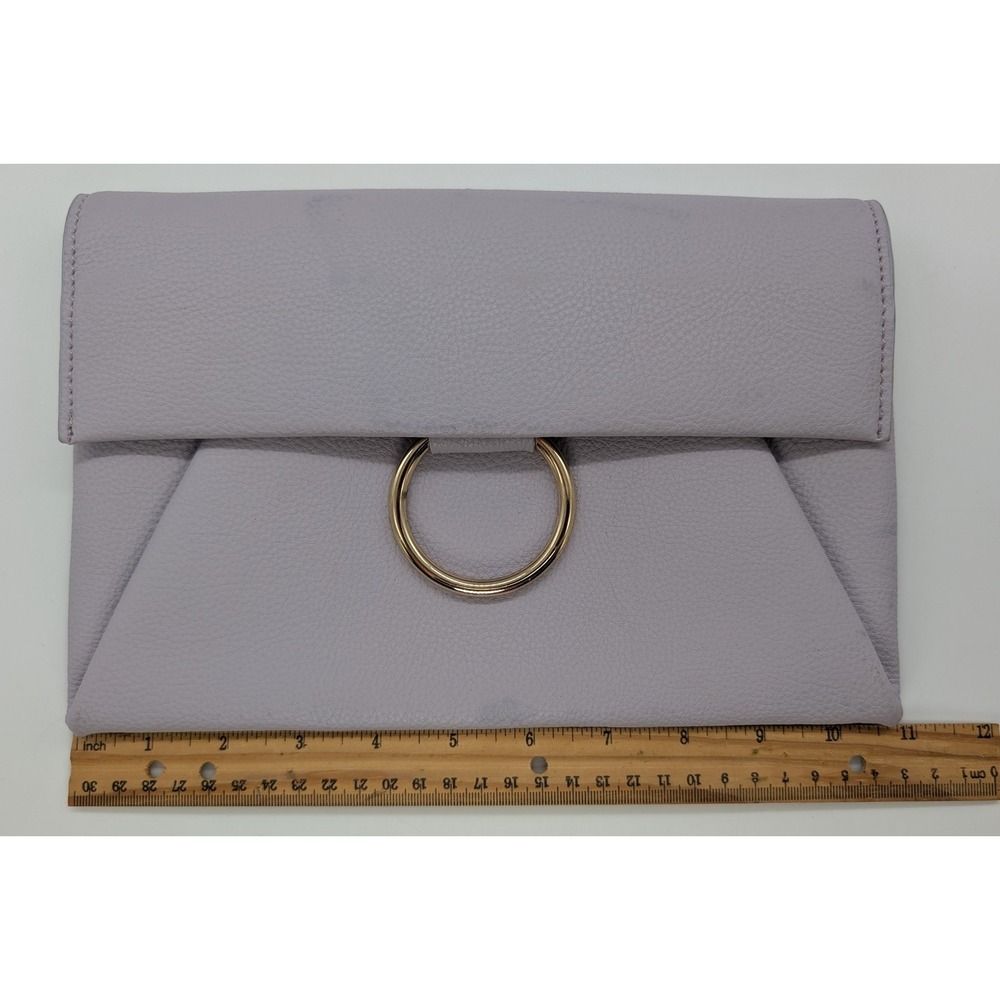 Urban Expressions Lavender Purple Vegan Leather Handbag Purse Makeup Bag - Picture 2 of 6